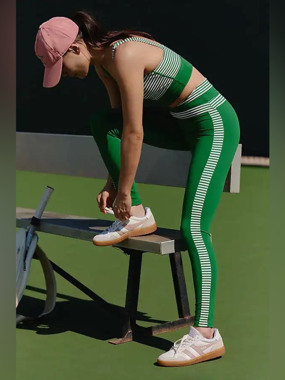 Beach Riot Elena green leggings size large NWT